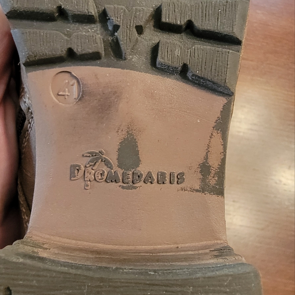 Dromedaris Kara Ankle Boot Olive Brown Size 41 - Picture 3 of 15